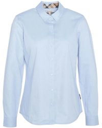 Barbour - Overhemden ,Blauw ,Katoen Derwent Regular Oxford Overhemd Met Lange Mouwen - Lyst