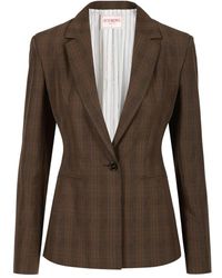 Iceberg - Enkelrijige Blazer Met Ruit - Lyst