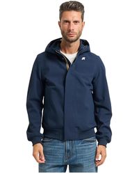 K-Way - Jassen ,Blauw ,Polyester Joachim Bonded Jas - Lyst