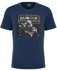 Barbour - Race T Shirt Oxford Navy - Lyst