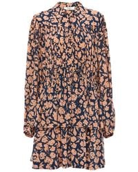 Chloé - Kleedjes ,Veelkleurig ,Geplooide Mini Jurk - Lyst