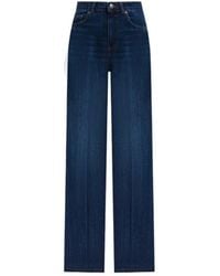 Twinset - Jeans ,Blauw ,Katoen High Waist Straight Jeans - Lyst