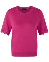 Marc Cain - Kurzarm Pullover Aus Feinstrick - Lyst