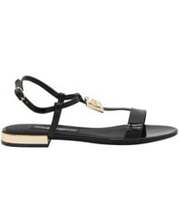 Dolce & Gabbana - Flache Sandalen - Lyst