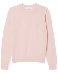 Lacoste - 3D Knit Sweater Met Ronde Hals - Lyst