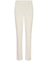 Mos Mosh - Broeken ,Wit ,Katoen Slim-Fit Broeken - Lyst