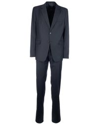 Prada - Kostuums ,Blauw ,Leer Single Breasted Suit - Lyst