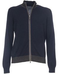 Gran Sasso - Gerippter Woll-Cardigan Mit Doppelreißverschluss - Lyst