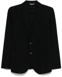 Circolo 1901 - Schwarze Jacke Mit Knöpfen Und Aufgesetzten Taschen - Lyst