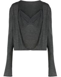 Alberta Ferretti - V-Neck Knitwear - Lyst