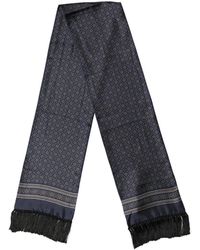 Dolce & Gabbana - Silk Geometric Fringe Foulard 137Cm X 18Cm Scarf - Lyst