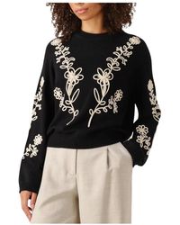 Object - Truien & Vesten ,Zwart ,Zwarte Gebreide Pullover Voor Vrouwen - Lyst