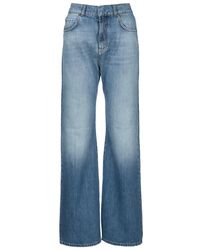 Pinko - Jeans ,Blauw ,Katoen Wanda Wide Leg Jeans - Lyst
