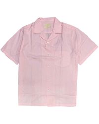 Portuguese Flannel - Camicia in cotone rosa jacquard sottile - Lyst