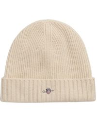 GANT - Woll shield beanie mit -stickerei - Lyst