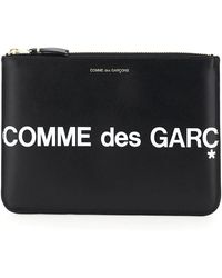 Comme des Garçons - Comme des gars wallet leather pouch with logo - Lyst