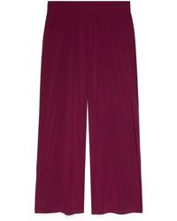 FIORELLA RUBINO - Broeken ,Rood ,Polyester Wijde Jersey Broek - Lyst