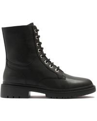 Kazar - Warme Schwarze Flache Knöchelstiefel Mit Reißverschluss Und Schnürung.Dieses Produkt Fällt Klein Aus - Lyst