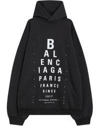 Balenciaga - Oversized Gewaschener Schwarzer Strickpullover - Lyst