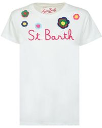 Mc2 Saint Barth Andere materialien t-shirt in Weiß Damen Bekleidung Oberteile T-Shirts 