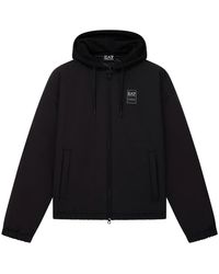 EA7 - Hoodies & Sweatvesten ,Zwart ,Zip-Throughs - Lyst