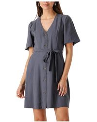 Modström - Kleedjes ,Blauw ,Blauwe Flare Jurk Voor Vrouwen - Lyst