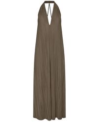 Samsøe & Samsøe - Kleedjes ,Groen ,Polyester Maxi Jurken - Lyst