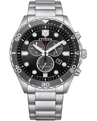 Citizen - Accessoires ,Zwart ,Sportieve Aqua Chrono Horloge - Lyst