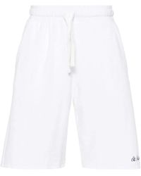 Mc2 Saint Barth - Weiße terry-cloth shorts mit logo - Lyst