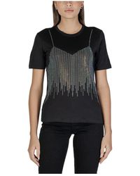 ONLY - Schwarzes rhinestone tank top - Lyst