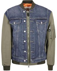 McQueen - Jassen ,Veelkleurig ,Denim Denim Bomberjack - Lyst