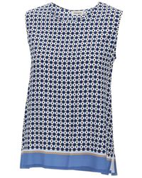 Kangra - Tops ,Blauw ,Stretch Viscose Top - Lyst