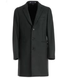 Paul Smith - Groene Wollen Jas Met Subtiel Patroon - Lyst
