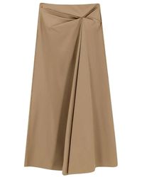 Max Mara - Rokken ,Katoen Cotton Satin Rok - Lyst