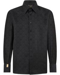 Billionaire - Overhemden ,Zwart ,Silk Cut Shirt All-Over Crest - Lyst