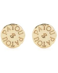 Patou - Münz clip-on ohrringe mit graviertem logo - Lyst
