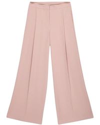 Oltre - Palazzo-Hose Aus Fließendem Stoff - Lyst