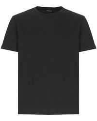 Dondup - Tops ,Zwart ,Katoen Zwart Katoenen T-Shirt Met Logo - Lyst