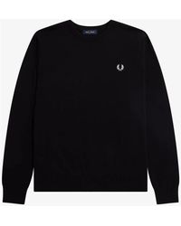Fred Perry - Schwarzer logo pullover - Lyst