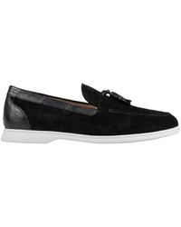 Kiton - Leder Loafer Mit Krokodilleder-Einsätzen - Lyst