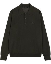 Prada - Langermelige Superfine Wool Polo Sweater - Lyst