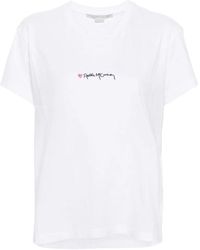 Stella McCartney - Camisetas y polos blancos corazón - Lyst
