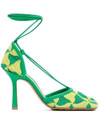 Bottega Veneta - Stretch sandalen in kiwi parakeet - Lyst
