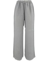 120% Lino - Wide Trousers - Lyst