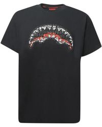 Sprayground - Tops ,Zwart ,Katoen T-Shirt Met Ronde Hals - Lyst