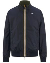K-Way - Jassen ,Blauw ,Nylon Double Arsene Plus Jacket - Lyst