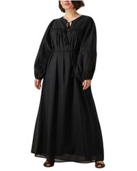 Ibana - Kleedjes ,Zwart ,Elegante Zwarte Maxi Jurk - Lyst