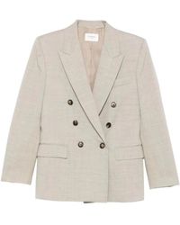 Saint Laurent - Jassen ,Wol Double-Breasted Jasje - Lyst