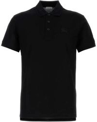 Burberry - Tops ,Zwart ,Katoen Eddie Ekd Polo Shirt - Lyst