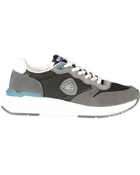 Blauer - Dynamische Zwarte Leren Sneaker - Lyst